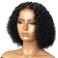 AINIZI Unprocessed Virgin Brazilian Human Hair wigs Kinky Curly Best Quality 13X4 lace front Wig For Black Women